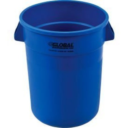 GLOBAL EQUIPMENT Global Industrial„¢ Plastic Trash Can - 32 Gallon Blue XDW-32BL